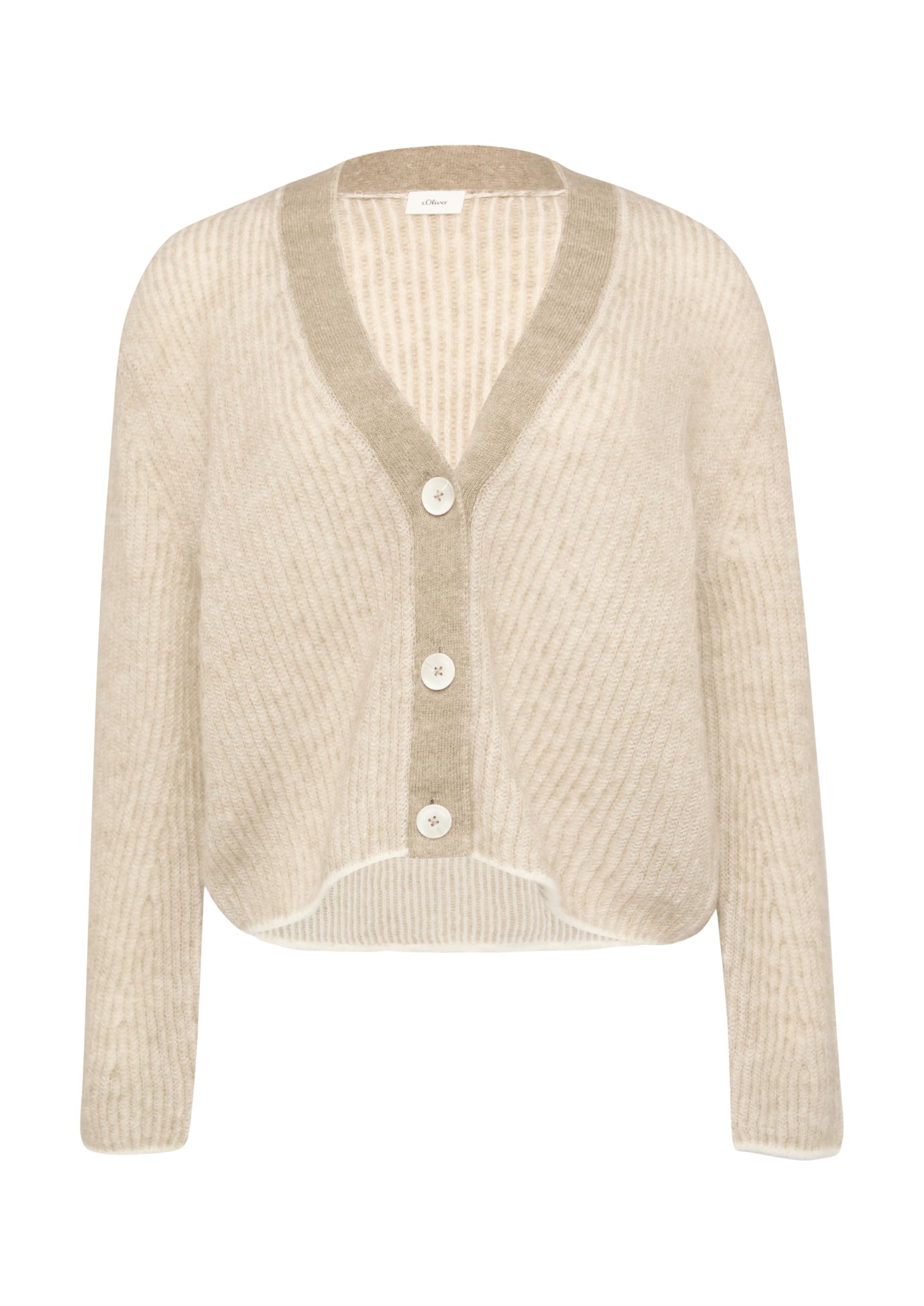 s.Oliver Damen 2157237 Cardigan mit Rippstruktur (1er Pack)