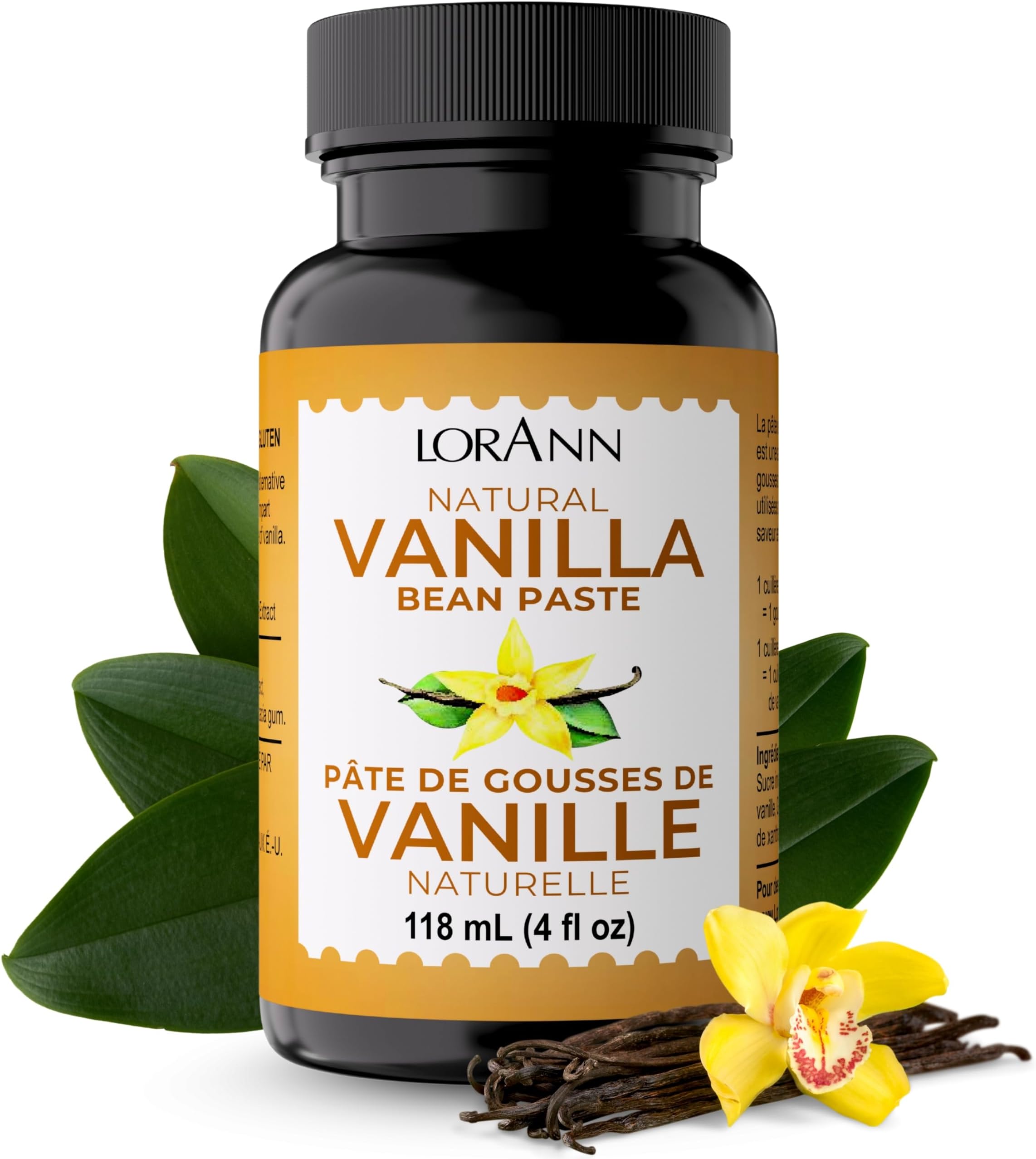 LorAnn Natural Vanilla Bean Paste, 4 ounce