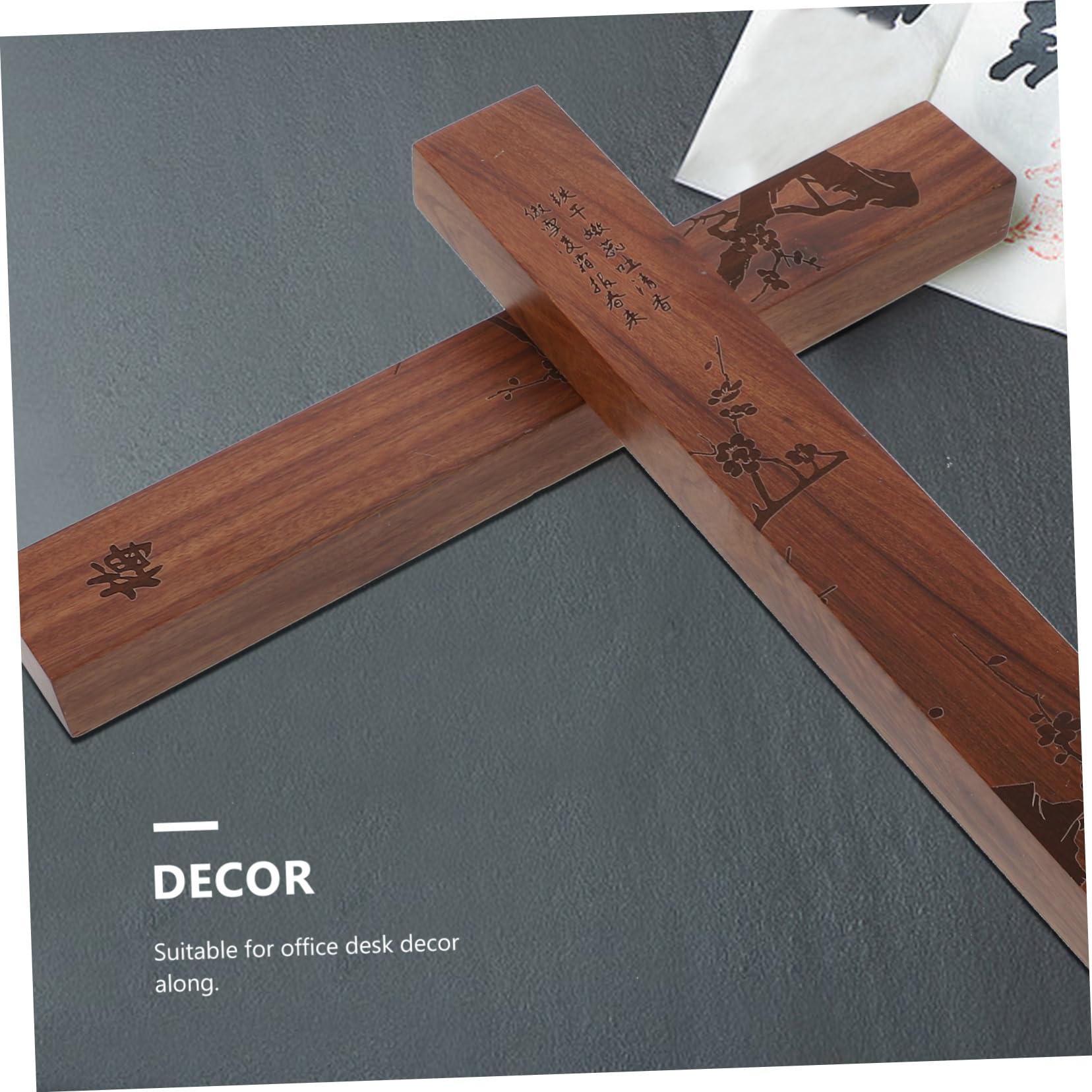 Toddmomy 2pezzi Fermacarte Legno Per Calligrafia Pesi Per Eleganti Legno Di Ziziphus e Ebano Per Ufficio e Studio Creativo