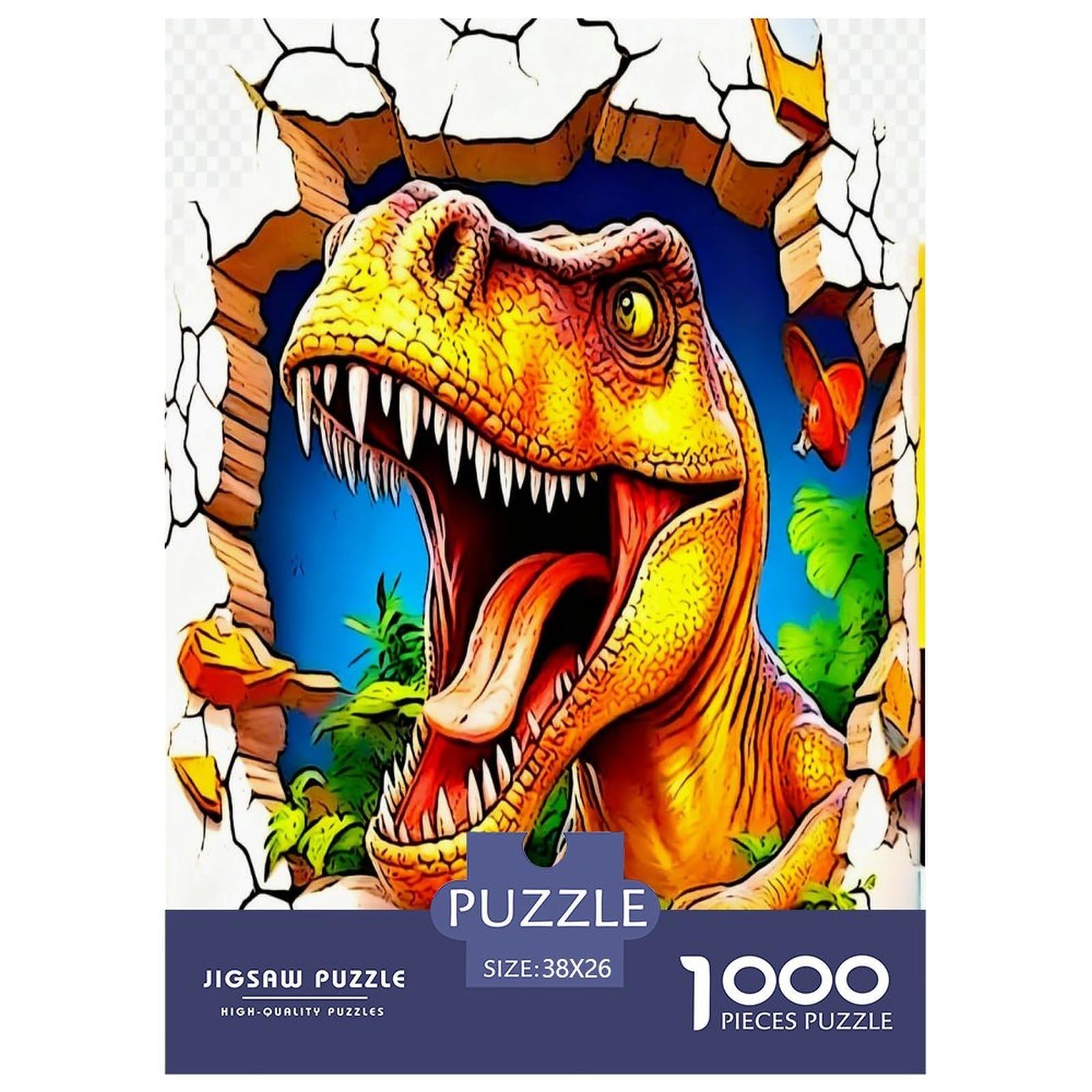Dinosaur Jigsaw Puzzles Great Gift for Adults 1000 Pieces Family Challenging Toys Home Decors Brainteasing Animal Jigsaw Puzzle for Adults 38x26cm/1000pcs
