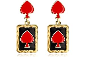 Sinister Shadow, the Red and Black Crown, Earrings from the Queen of Hearts Labyrinth