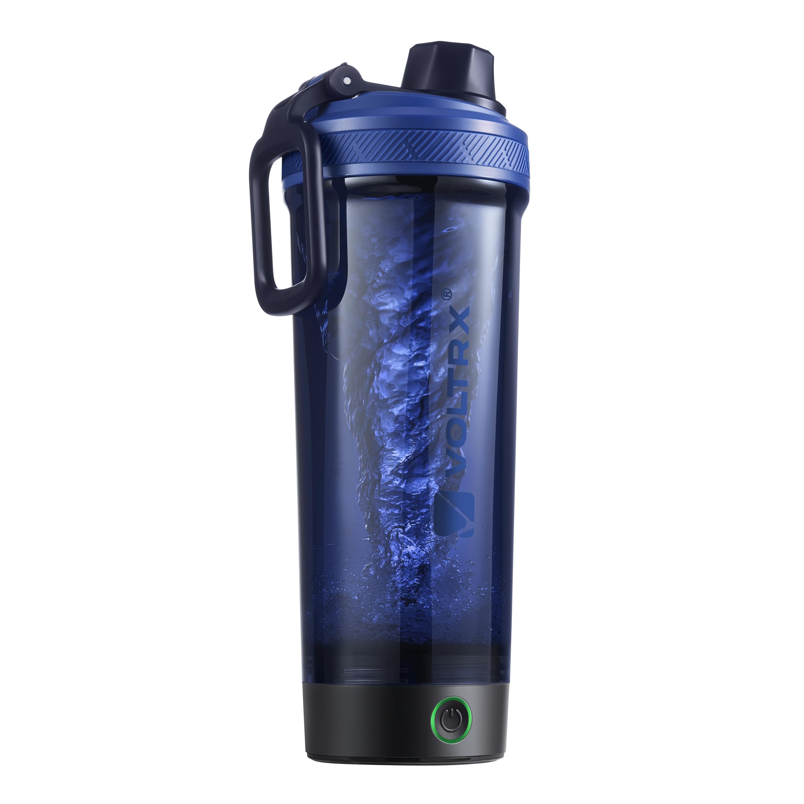 VOLTRX Shaker Bottle, Gallium USB C Rechargeable Electric Protein Shake Mixer, Shaker Cups for Protein Shakes and Meal Replacement Shakes, BPA Free, Made with Tritan, Midnight Blue, 27oz