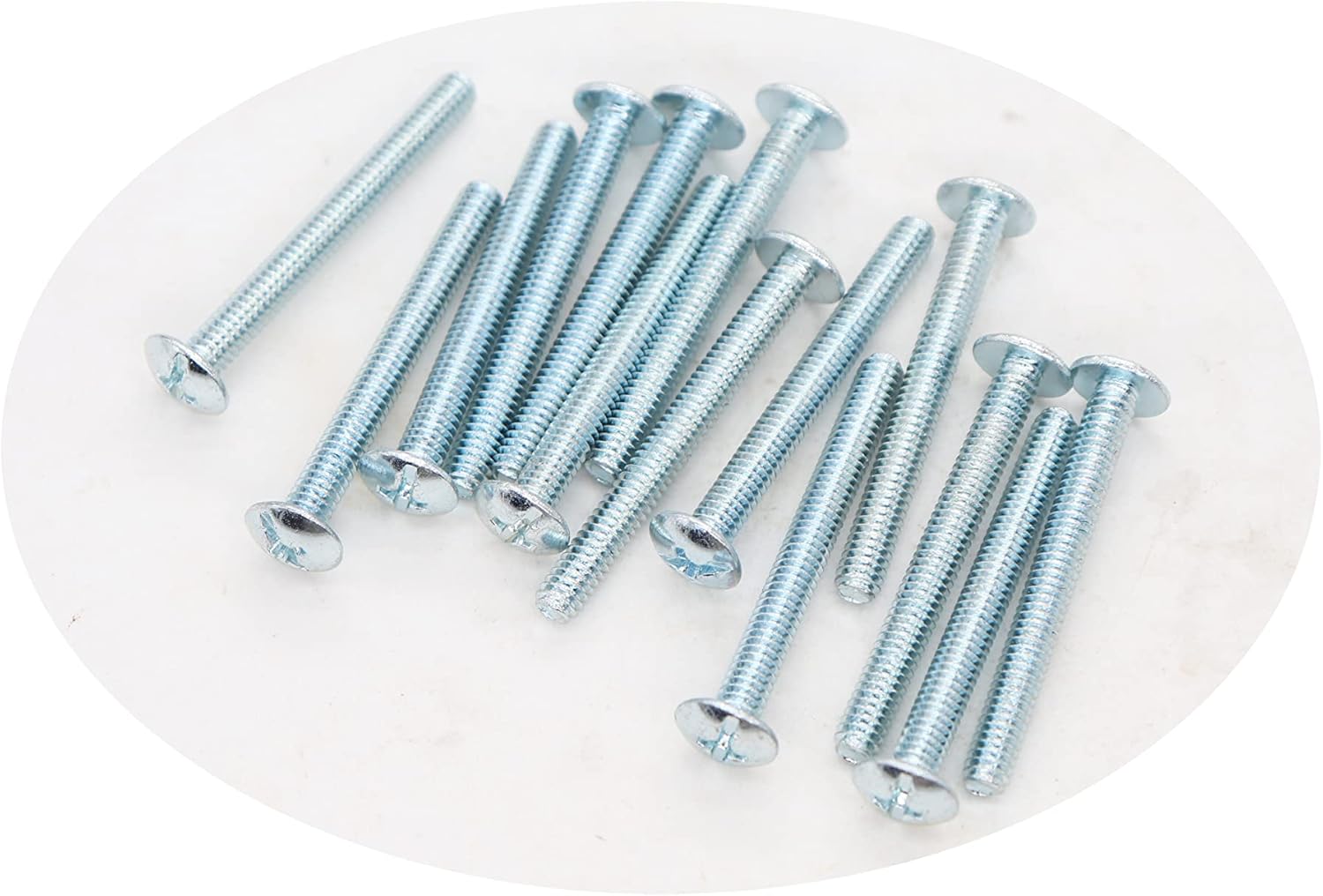 30pcs 8-32 x 1-5/8" Pull Knob Machine Screws, 40mm Long, Combo Phillips Drive, Zinc Plated