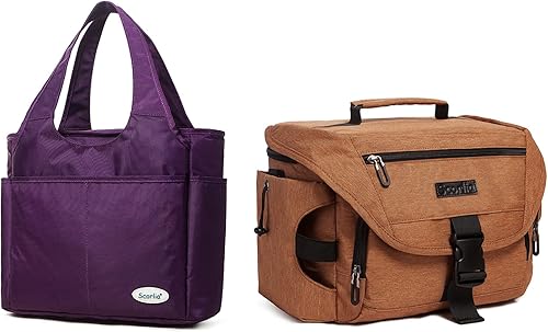 Scorlia Lonchera grande para hombres y mujeres, lonchera a prueba de fugas para oficina, trabajo, escuela, picnic, senderismo, playa, bolsa de mano