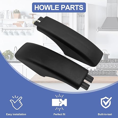 Miniatura 4 de WB07X10034 - Juego de 2 tapas de repuesto para manija de horno GE General Electric Stove Oven Door Handle Reemplaza AP3623187, 242863, AH229187,