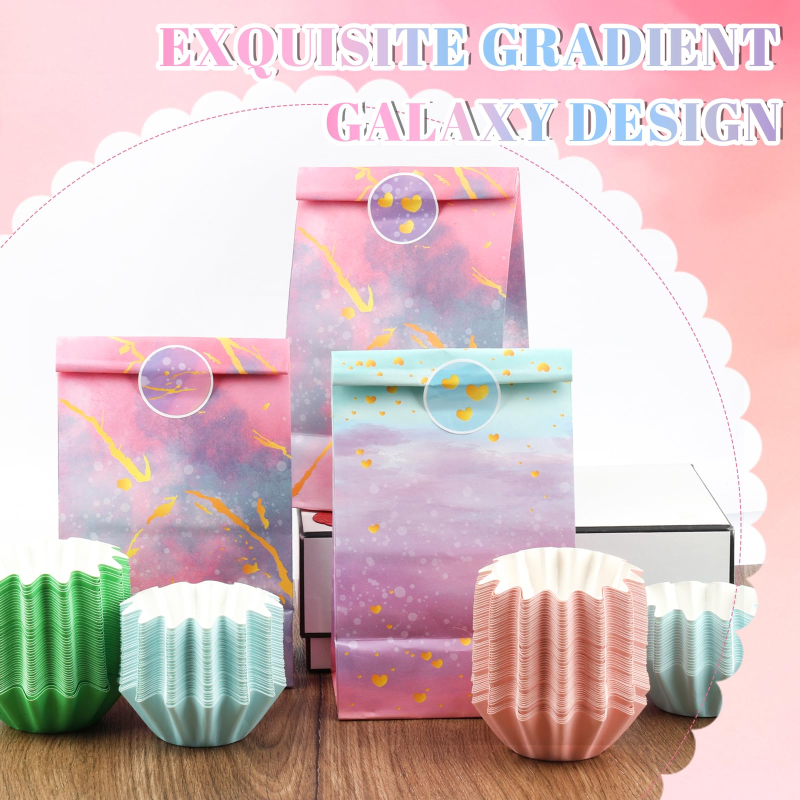 12 Geschenktüten + 18 Aufkleber Für Kindergeburtstag | Cartoon-Motive | 22x12x8 Cm Kraftpapier | Süßigkeiten-Verpackung