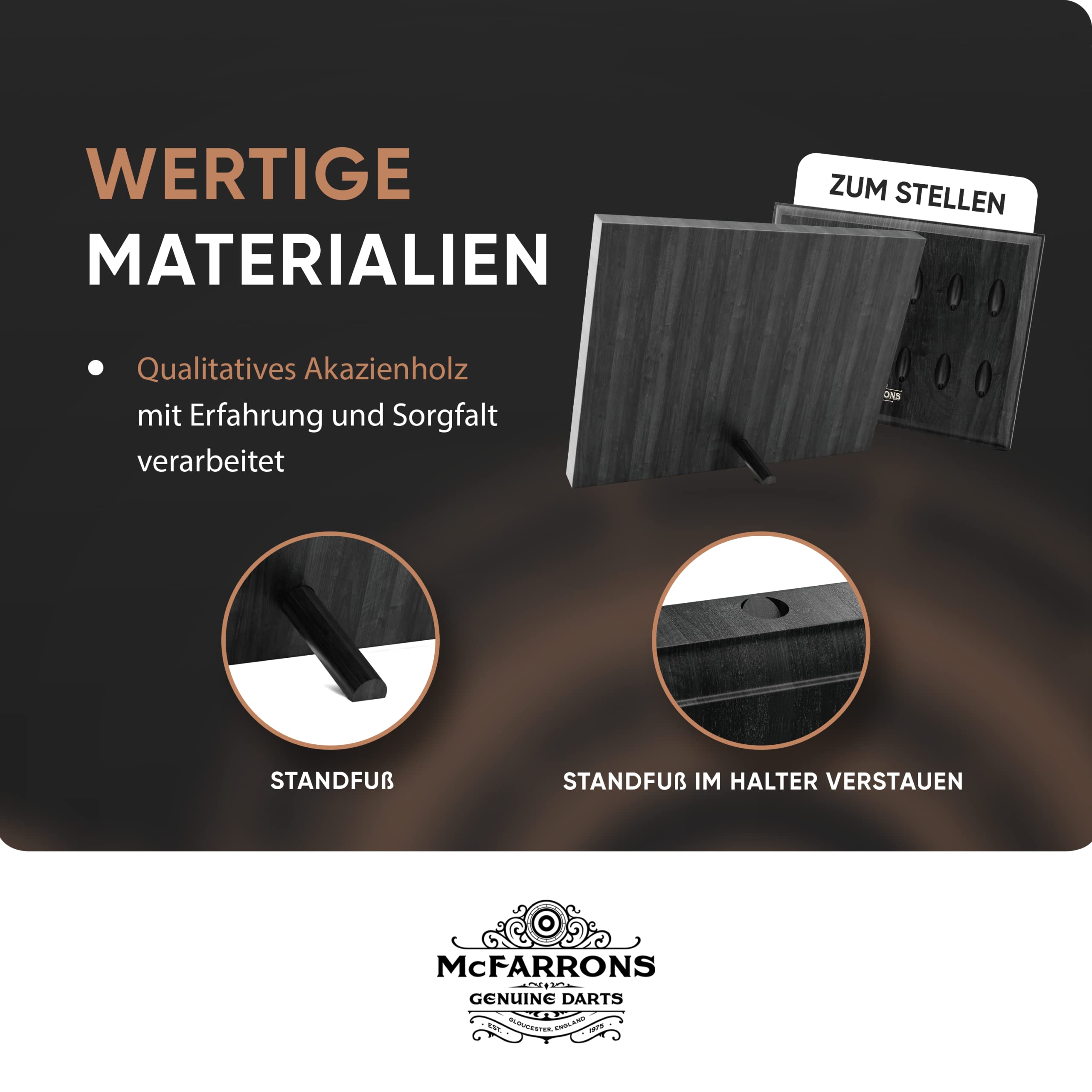 Soporte para dardos de madera para 12 dardos. Práctico almacenamiento para dardos en la pared como accesorio para cualquier tipo de diana. Apto para dardos de acero y dardos blandos.