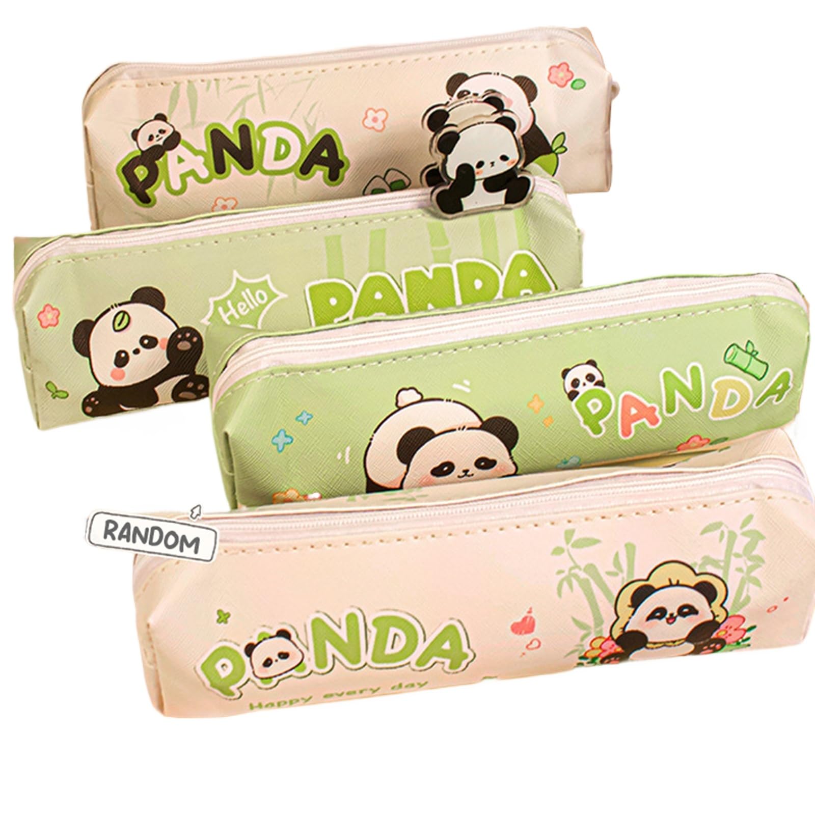 Miaoyak Estuche de lona con diseño de dibujos animados de Capybara Panda Conejo, bonita caja de papelería creativa de gran capacidad, suministros escolares, un color, A2