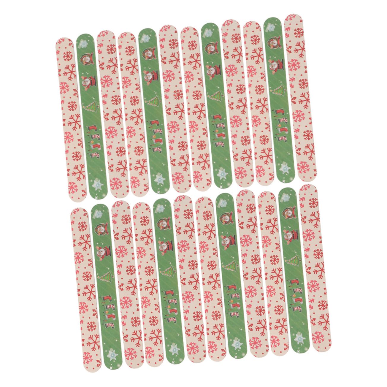 OUNONA 96 Teiliges Weihnachts-nagelfeilen Eva-hülle Handliche Polierfeilen für Fingernägel und Zehennägel Geeignet für Natur- Kunst Gelnägel Leicht und Tragbar für Maniküre und