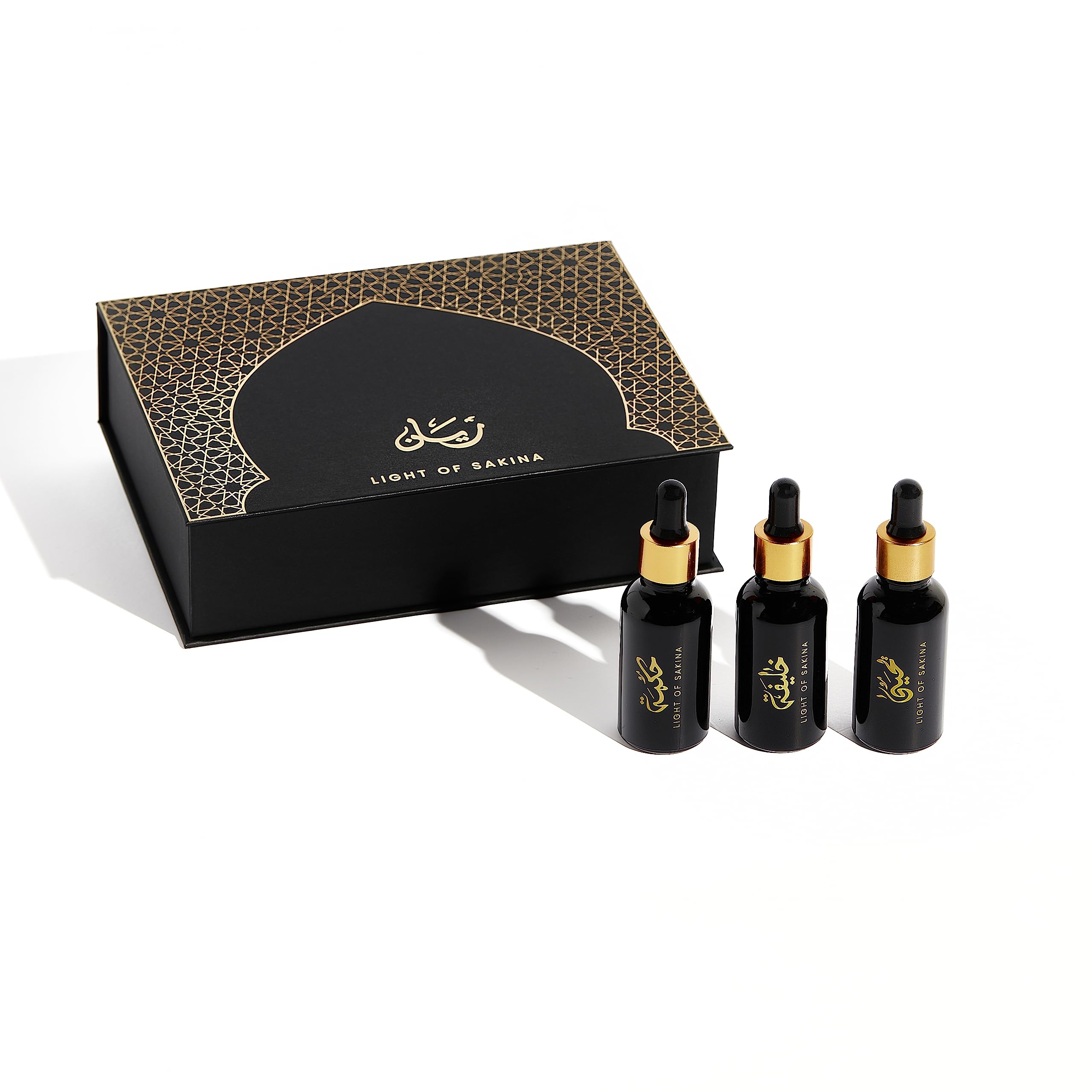 Light of SakinaRayyan 99 - Gifts from the Gate | Gift Set - Attars Oil Perfumes - Luxury Fragrance Collection for Men - Exquisite and Timeless Scents-100% Halal Blends - 3 x 30 ML Size