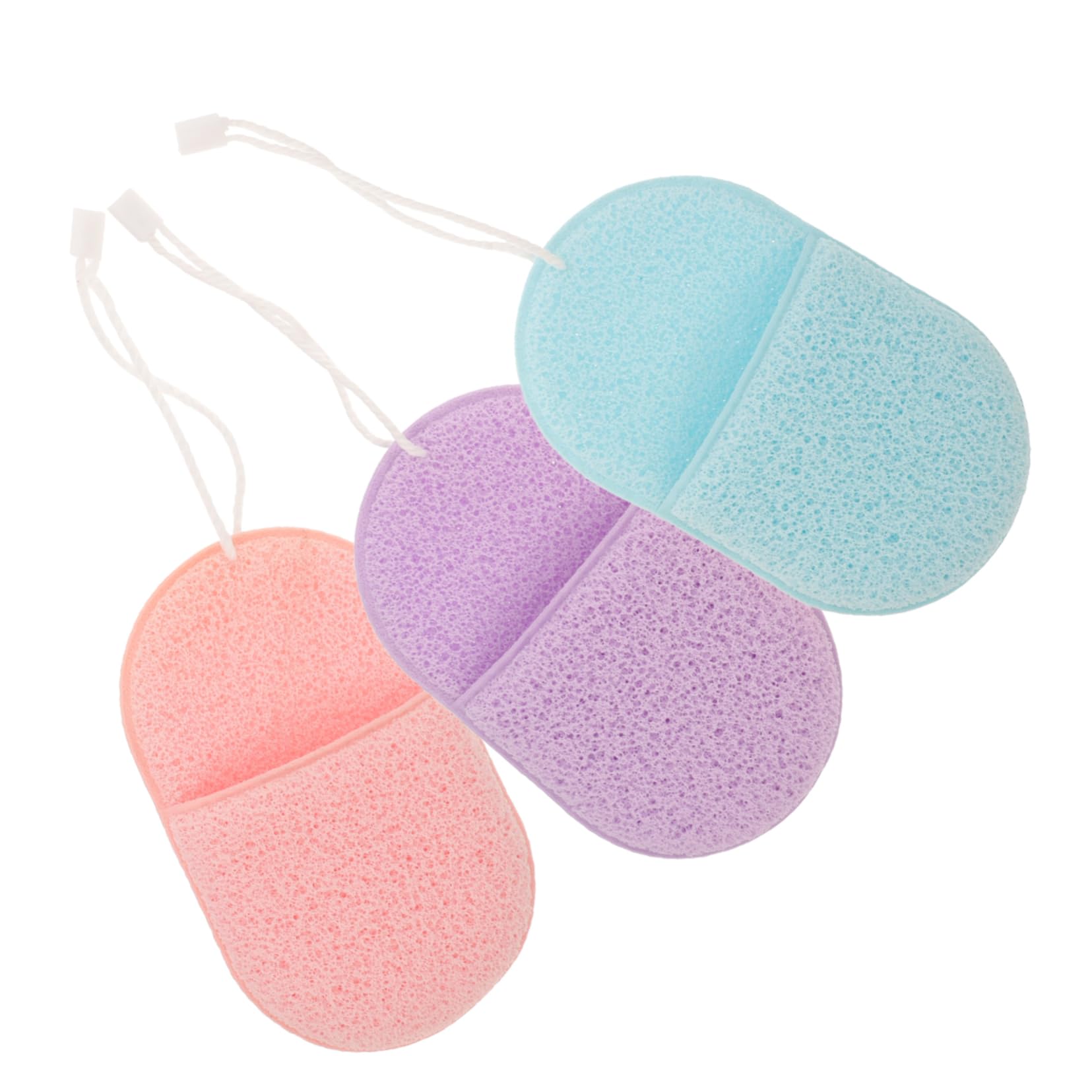 FRCOLOR 15 Piezas Lavado De Cara Almohadillas Exfoliantes Faciales Esponja Herramienta Limpieza