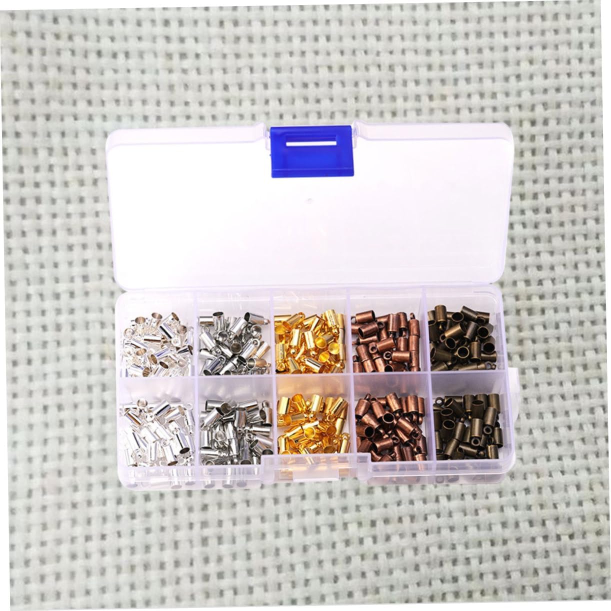 NUOBESTY 600pcs Brass Cord End Caps for DIY Jewelry Leather Accessories and Tassel Making Glue Style Tips for Necklaces Bracelets and More