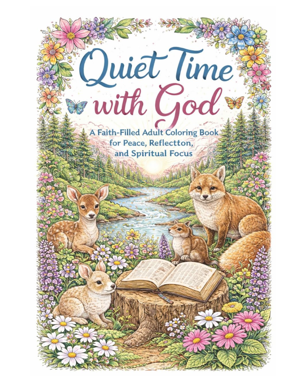 Quiet Time With God: A Faith-Filled Adult Coloring Book for Peace, Reflection, and Spiritual Focus