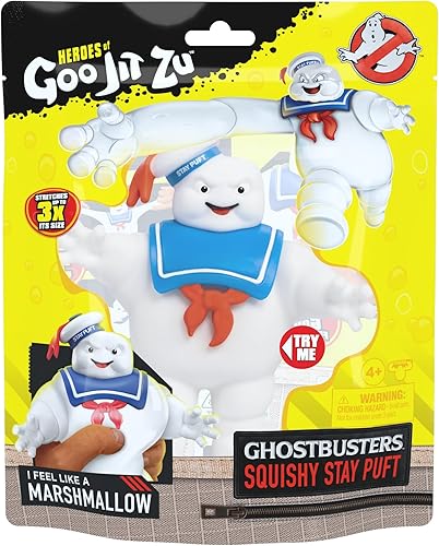 Miniatura 6 de Heroes of Goo Jit Zu Figura de Ghostbusters Squishy Stay Puft | Relleno único de Goo | Se estira hasta 3 veces su tamaño | Estira, gira y mira cómo