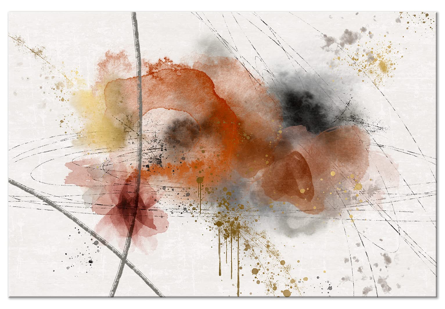 murando Cuadro Acústico Geométrico Diseno 120x80 cm espuma acústica absorbe el sonido aislamiento lienzo de 1 pieza Impresión Artística Decoración de Pared Círculos Abstracto a-A-0747-b-a | Pared Murales Pegatina corativos adhesivos 3d Fotográfico Cosmos