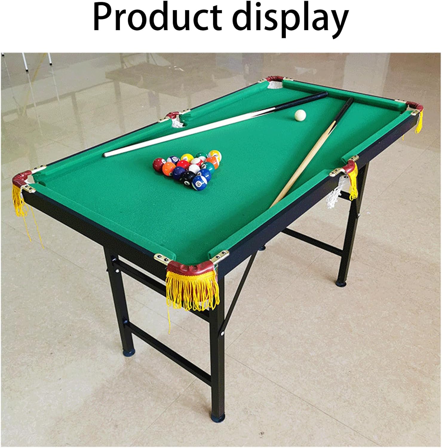 All Weather Pool Tables Pool Tables for Adults Full Size with 2 Cue Sticks 16 Balls Rack 2 Chalks1 Brush Portable Compact Folding Pool Game Table for Kids Adults Family