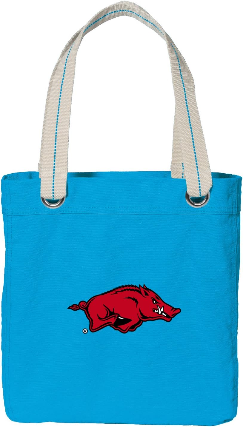 Broad Bay Arkansas Tote Bag DELUXE Dye Washed COTTON CANVAS Turquoise