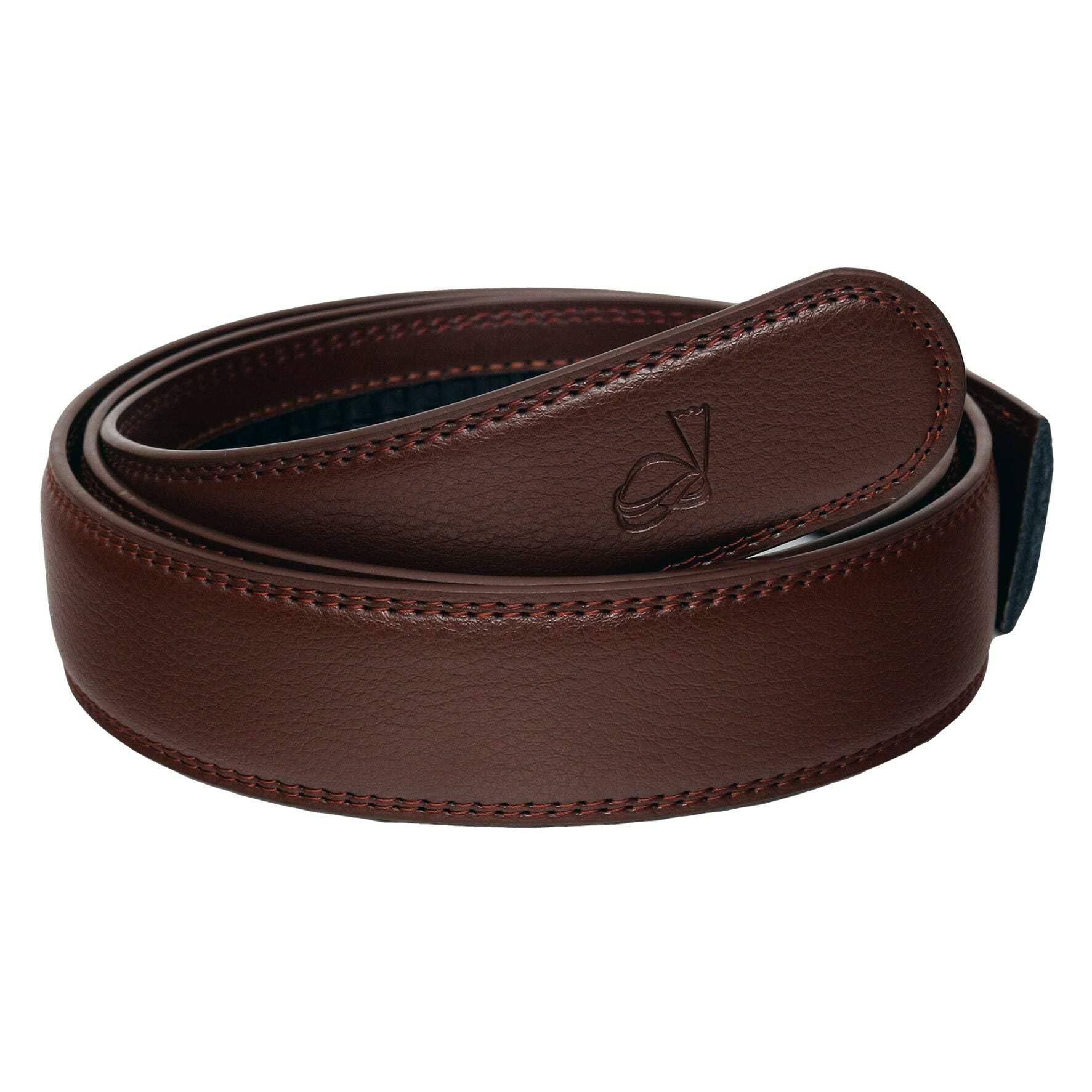 QHA Mens Ratchet Belt Strap 35mm Wide Automatic Belts Without Buckle Q01 Brown 36"-42"