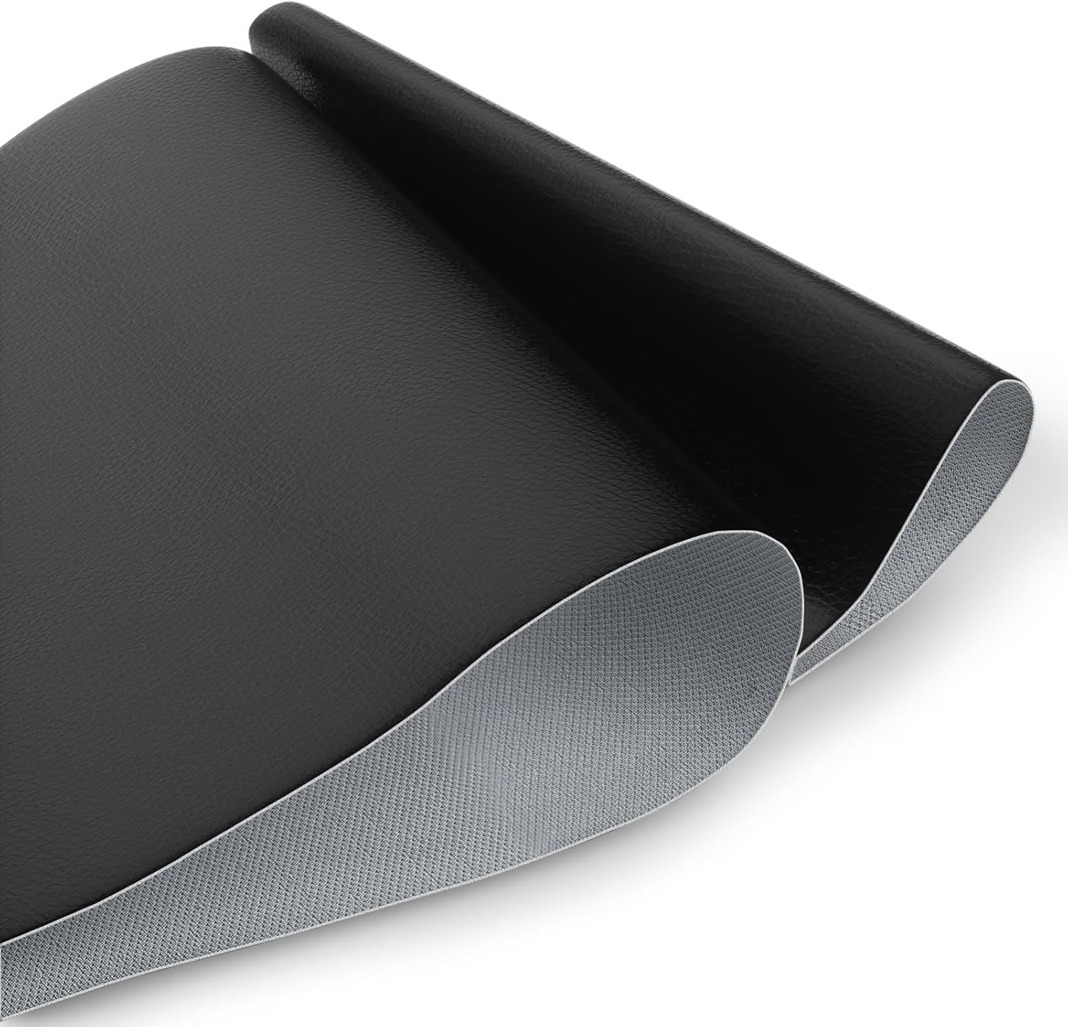 Marine Vinyl Fabric, 0.9MM Thick Soft Smooth Waterproof Synthetic Fabric Material Tube Packaging, Outdoor Boat Automotive, DIY and Crafting Pleather (Black, 5Yd (54'' X 180'' inch))