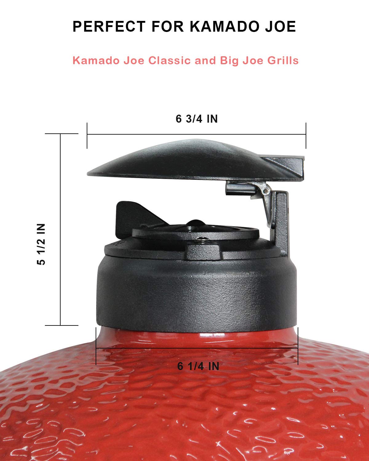 KAMaster 3 in 1 Cast Iron Cap for Kamado Joe Classic and Big Joe Grills