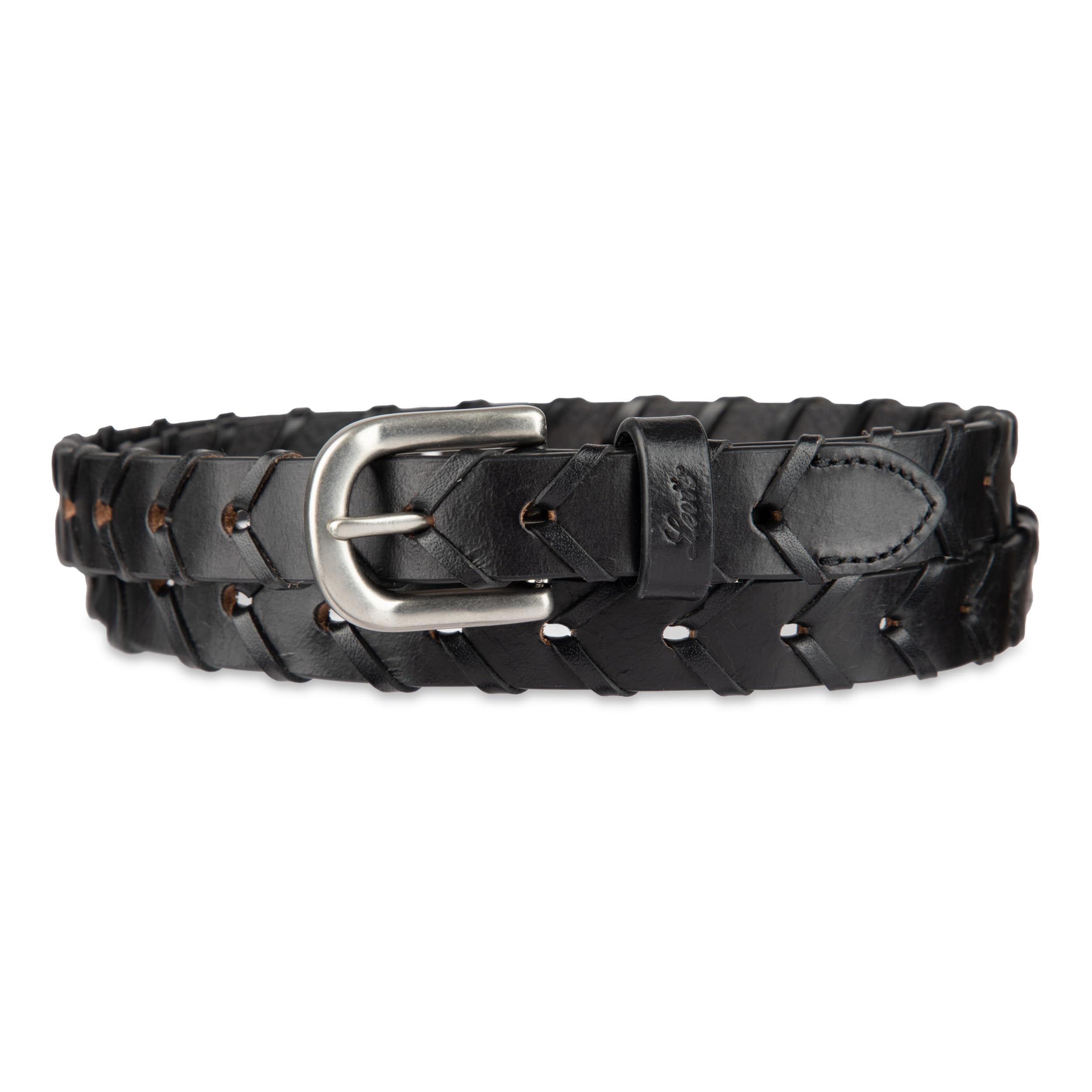 Levi's womens Fully Adjustable Skinny Braided Genuine Leather Casual Belt