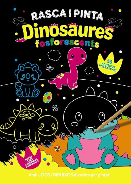Portada de Rasca i pinta dinosaures fosforescents