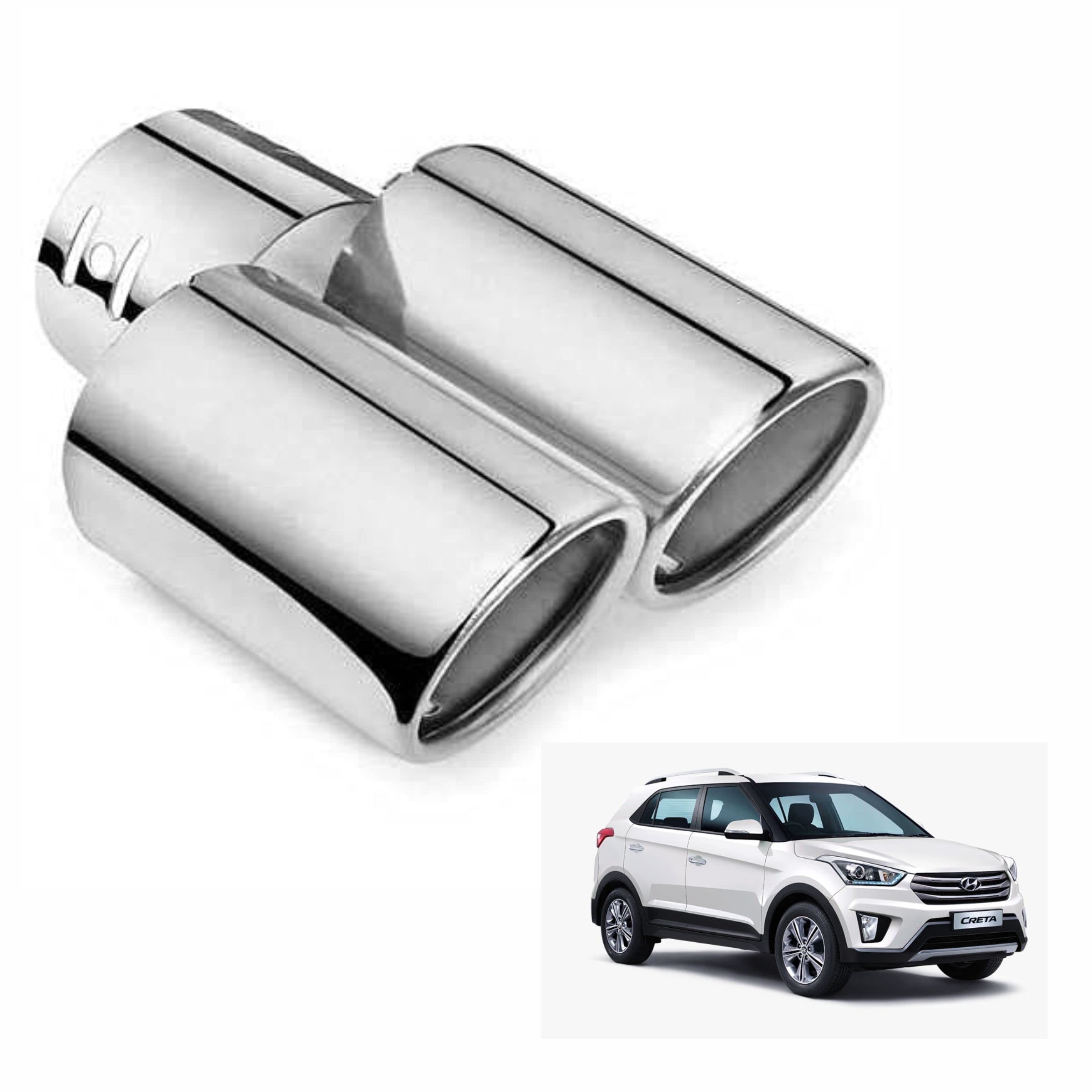 Asryd Dual Silencer Exhaust Tip Pipe Rustproof Stainless Steel Muffler Tail End Outlet 1Pcs For Hyundai Creta-picture-31