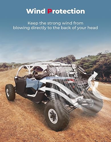 Miniatura 2 de KEMIMOTO Parabrisas trasero X3, ventana trasera suave compatible con Can-Am X3 y X3 Max XRS XDS Turbo RR 2017-2024 PVC a prueba de polvo y lluvia