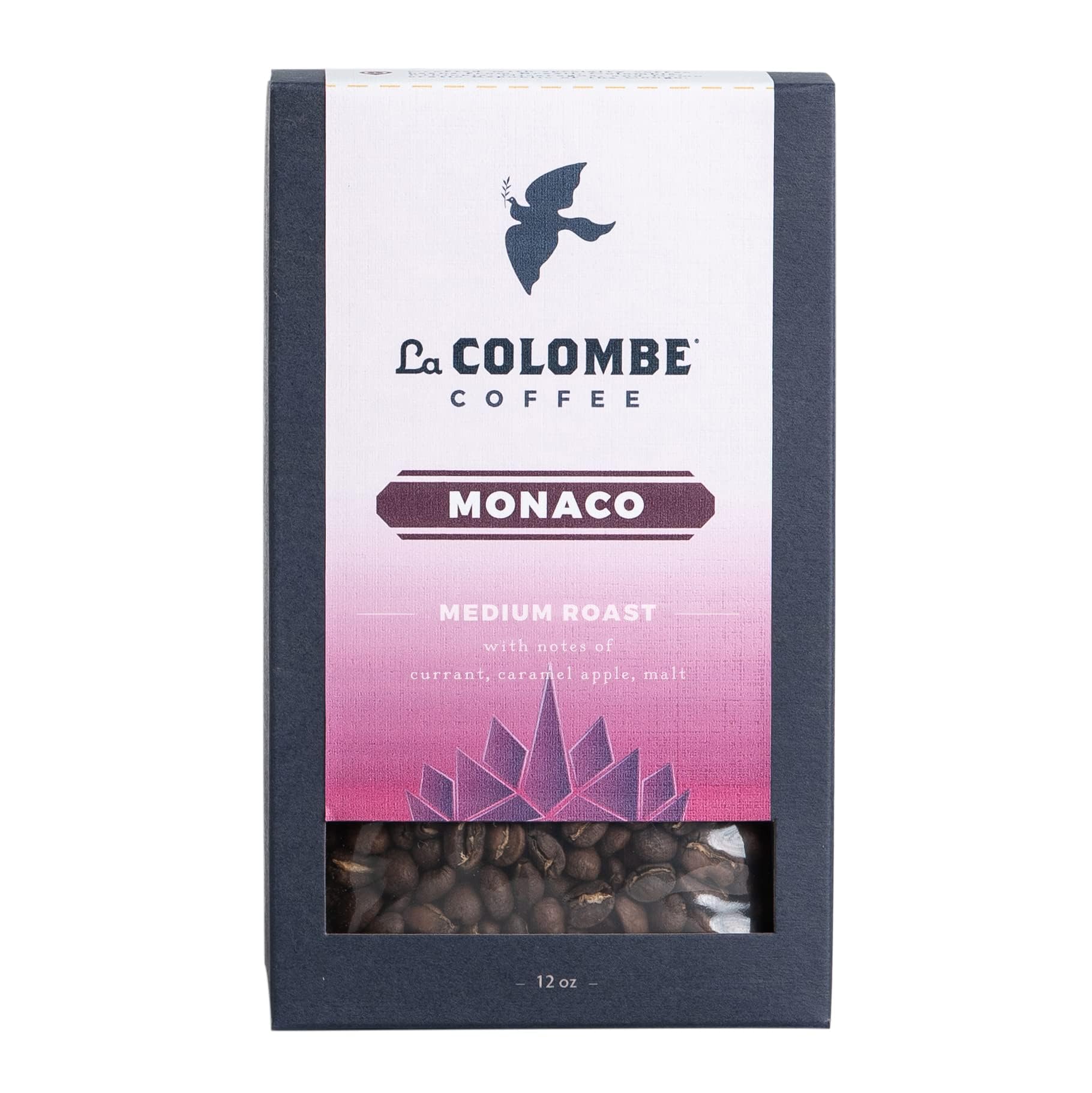 La Colombe Monaco Whole Bean Coffee, Full Bodied Medium Roast, Specialty Roasted, 12 Oz (Pack of 4)