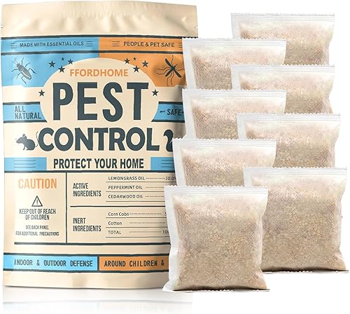 Bolsas de control de plagas, repelente de mosquitos, ratas, hormigas, cucarachas, polillas y otras plagas, repelente de ratones de aceite de menta