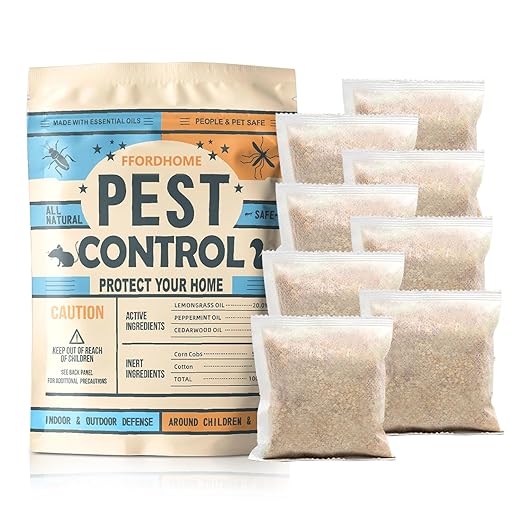 Pest Control Pouches Mosquito Repellent Mice, Rats, Ants, Cockroaches, Moths, and Other pests Peppermint Oil Mouse Repellentrat Repellent for House(8p)