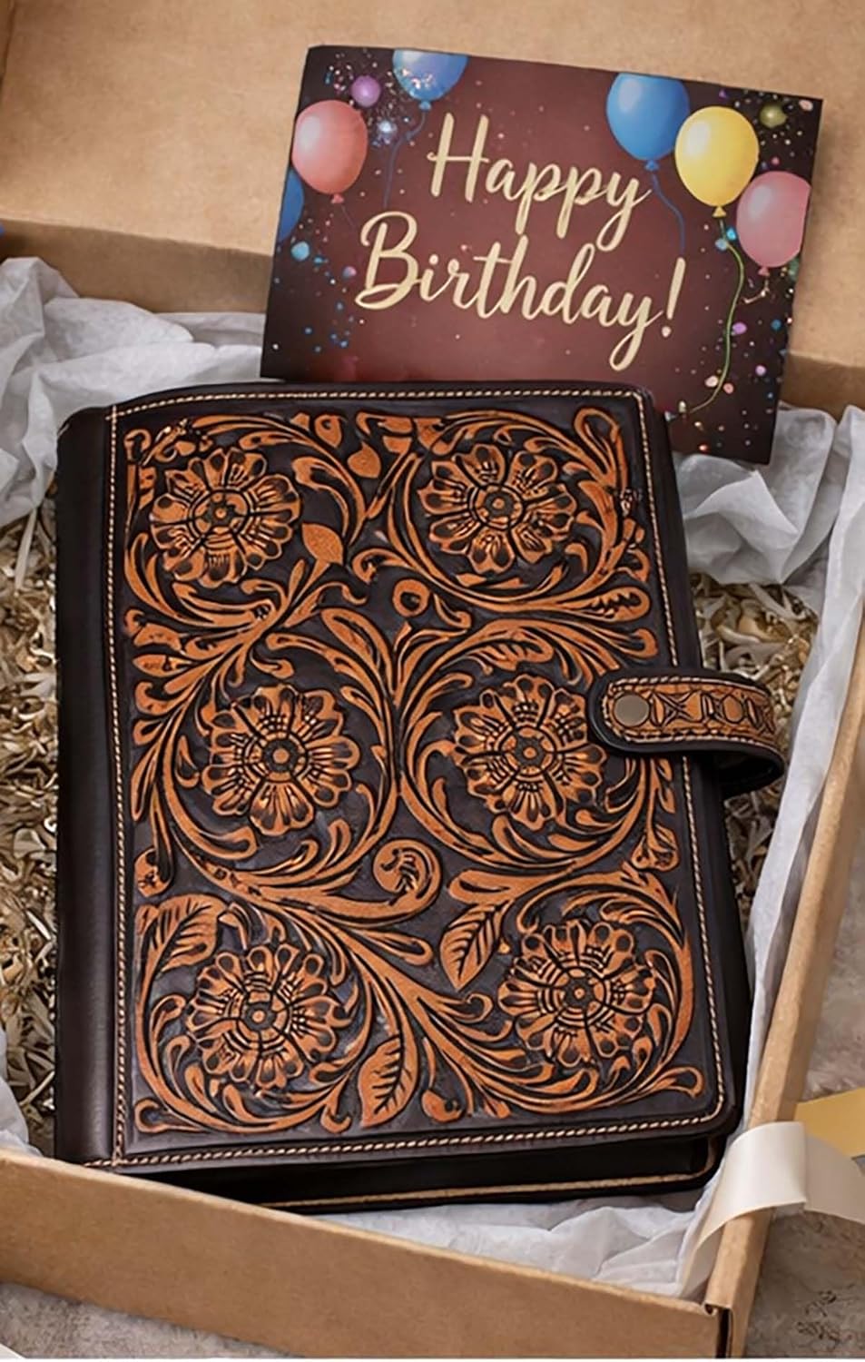 CHALLENGER Men Women Western Style Tooled Embossing Bible Leather Cover case 15FK02