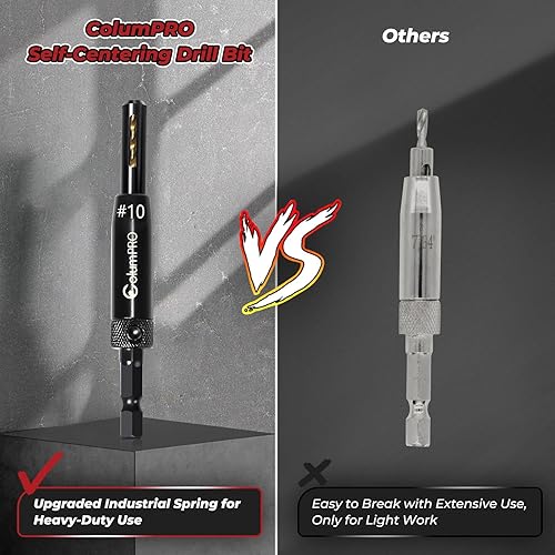 Miniatura 4 de Juego de 3 brocas autocentrantes para instalación de bisagras, brocas VIX recubiertas de titanio con acabado de fosfato negro, brocas de agujero