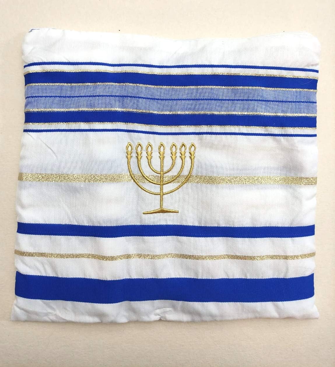 Shofarot Israel The Best Religious gift pack Shofar + Blue TallitMessianic cloak + yarmulke (kipa) from the Holy Land : Musical Instruments
