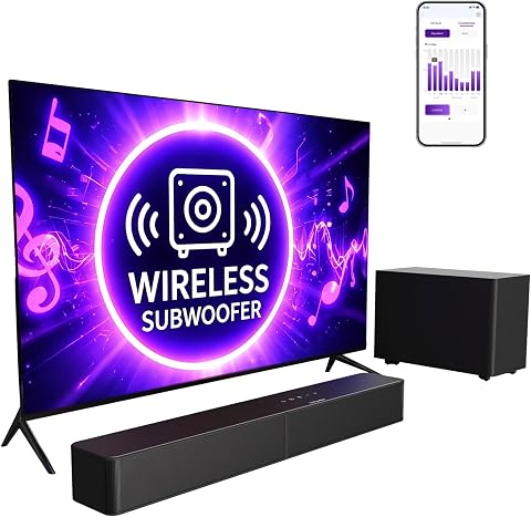 ULTIMEA Sound Bar with Wireless Subwoofer, App Control, 2.1 Channel