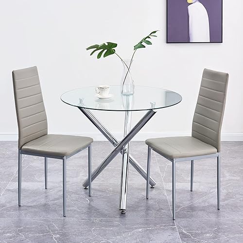 Miniatura 21 de Juego de 4 sillas de comedor, silla auxiliar tapizada, sillas modernas de cocina y comedor, silla de comedor de piel sintética lavable con patas de