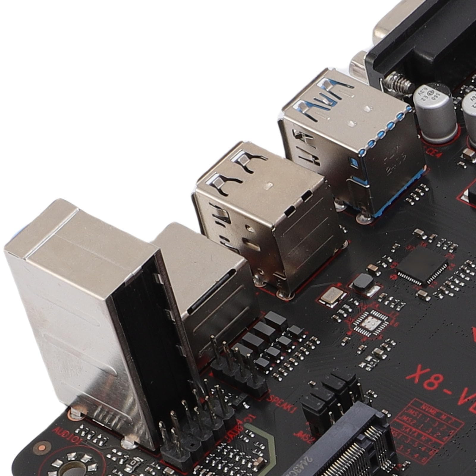 Scheda Madre H81 Micro ITX Scheda Madre Mini ITX LGA1150 DDR3 M.2 NVME per Core I7 I5 I3 E3 con 1080p VGA Doppia Uscita PCIE2.0 X8 (di Rete da 100 Mbps)