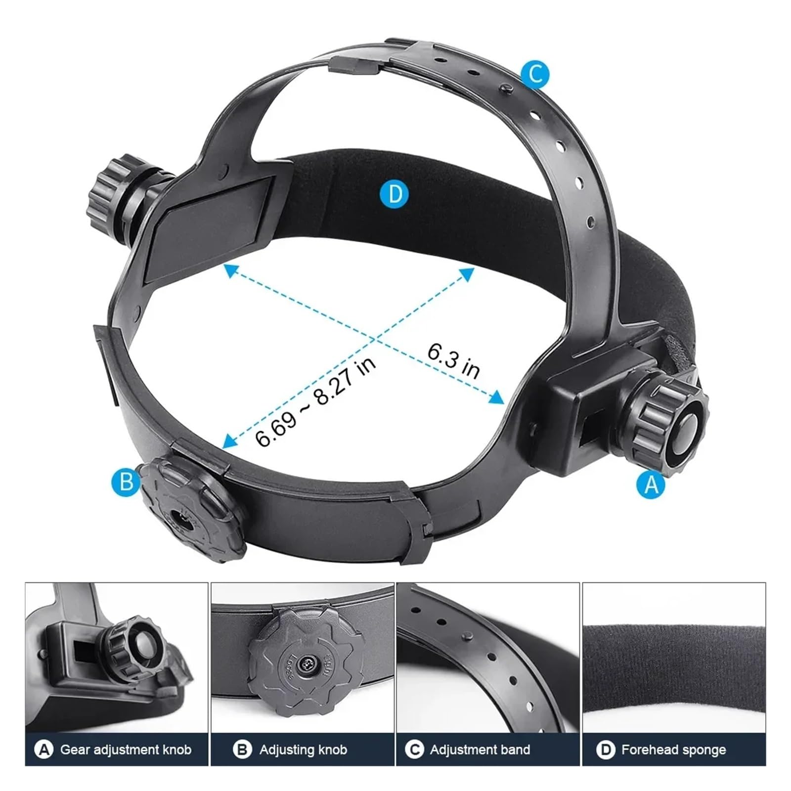 Automatic Dimming Welding Mask Large View LCD Screen Auto Darkening Welding Helmets for Grinding Cutting Arc Welding Equipment