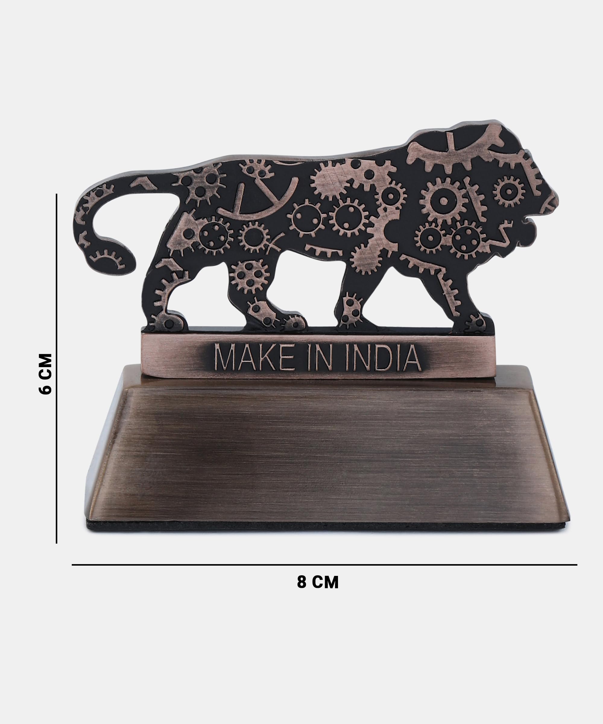 ZAHEPA Metal Lion Paperweight for Office Table, Stylish Desk Accessory & Desktop Decor, Patriotic Decorative Showpiece Item Gift for Men, Professionals, Students & Corporate (Copper) 1