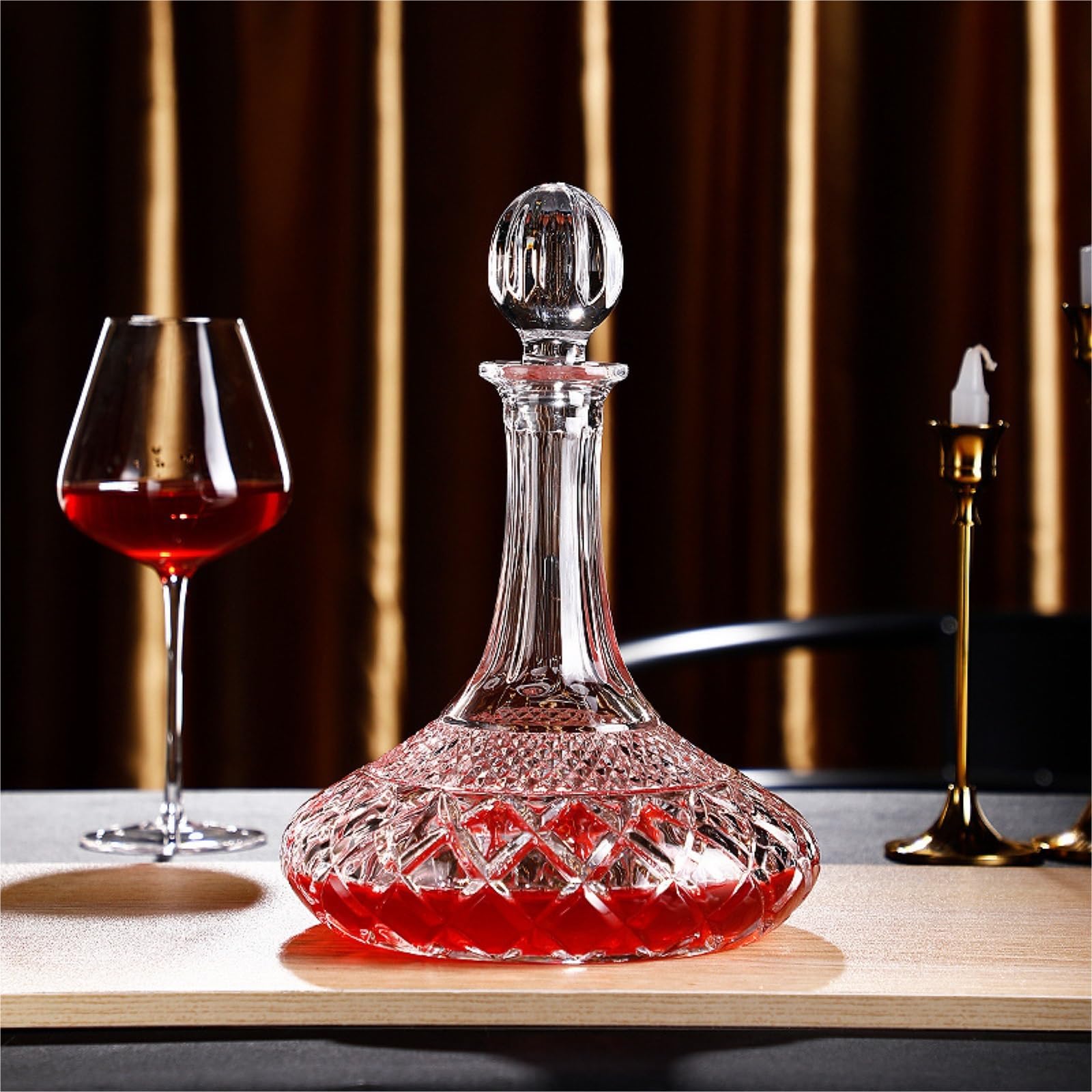 Decantador Vino Jarra Decantadora For Licor Y Vino con Tapón For El Hogar, Bar La Cena Wine Decanter