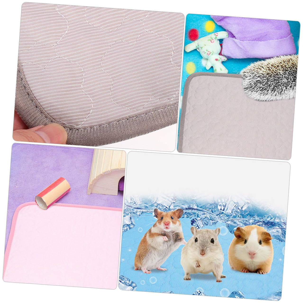 Homoyoyo 6 Pezzi Tappetino Refrigerante per Animali Domestici Piccolo, Cuscino Pet Lavabile, Raffreddamento Fisico Rapido, per Conigli e Porcellini D'india