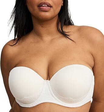 Torrid Womens Plus Size Strapless Push-Up Smooth Lace Bra