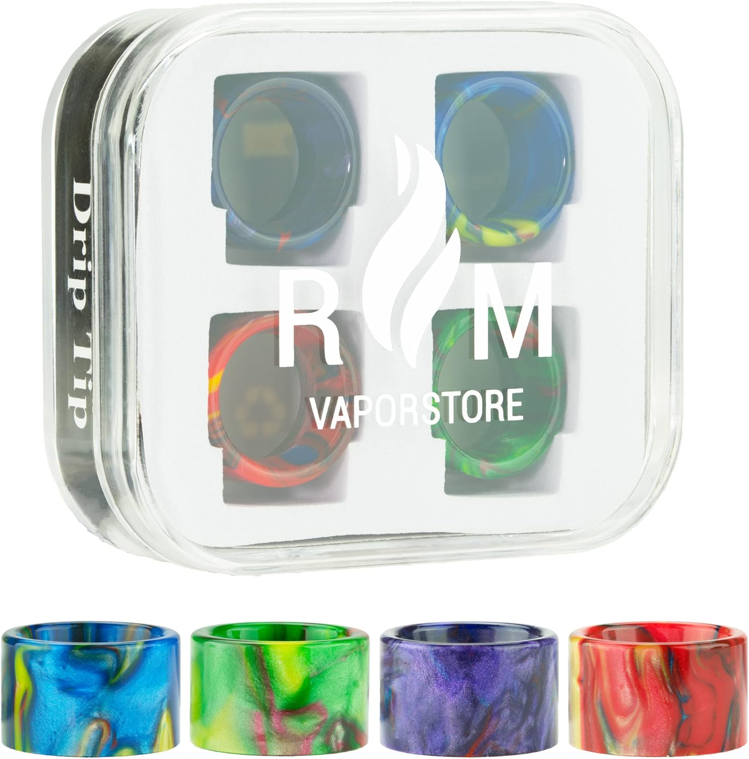 Rmvaporstore Drip Tip (4 Pack) Boxed Set Resin DT02 for Smok TFV Mini
