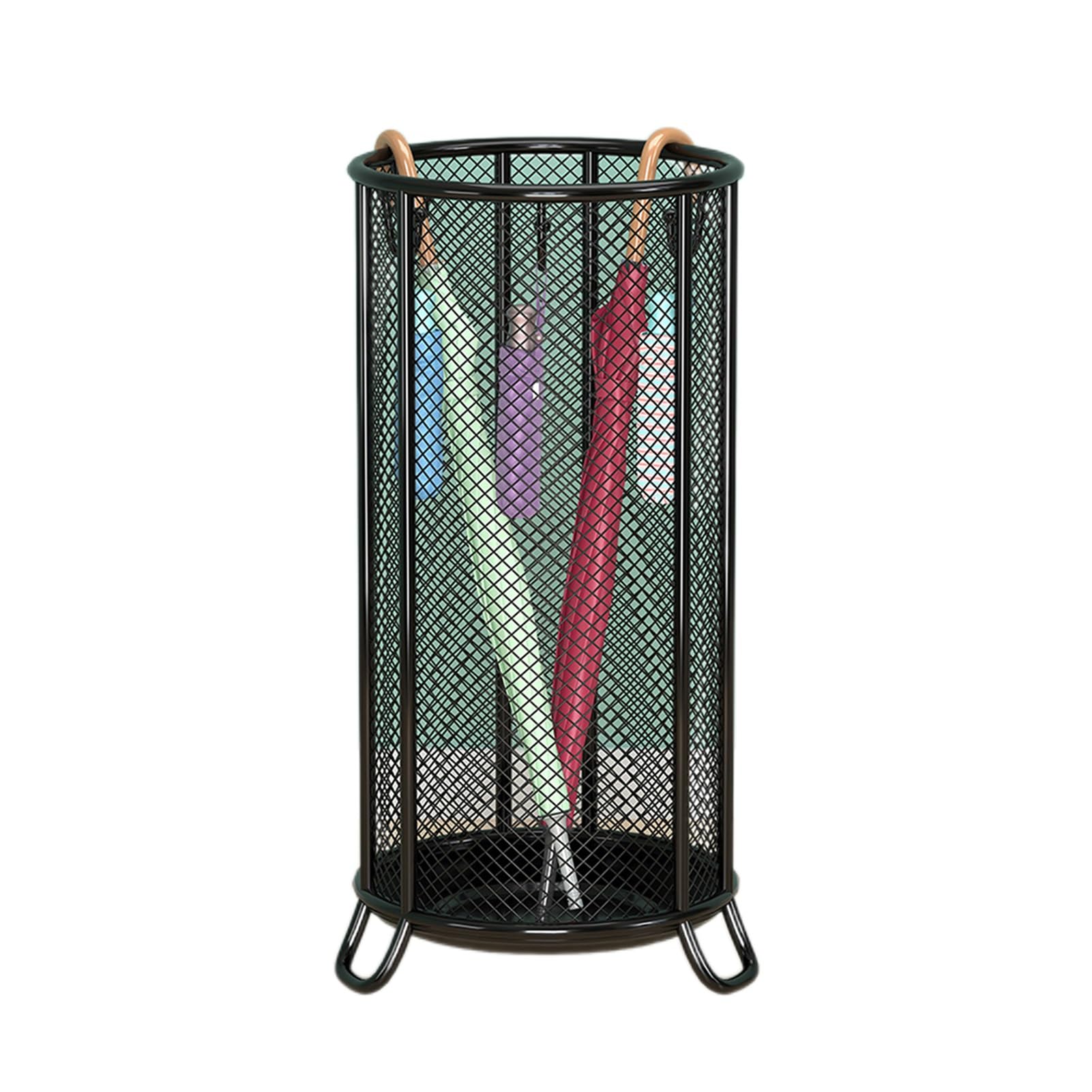 Porte-parapluies en fer grande capacité pour en finir avec les flaques d'eau dans l'hôtel