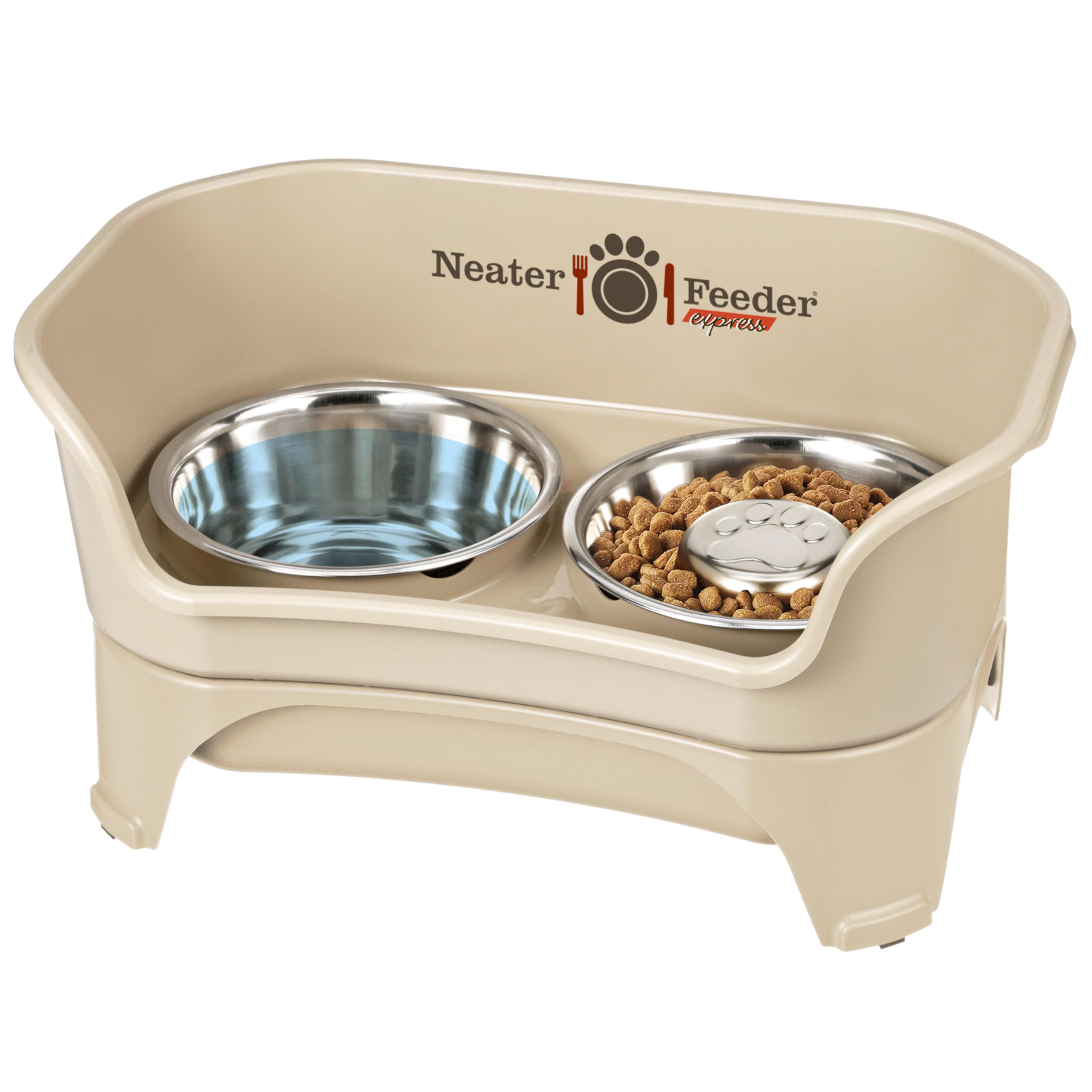 Neater Feeder Express Mess Proof Dog Bowls Elevated for Small Breeds under 15 Lb, Made in USA, No Spill Raised Dog Food Bowl Stand, Stainless Steel Food and Water Bowl Set, Feeding Station, Cappuccino — Amazon image 31