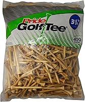 Pride Golf Tee 3-1/4 Inch Deluxe Wooden Golf Tees, 400 Count Bulk - Durable Hardwood, USA Made