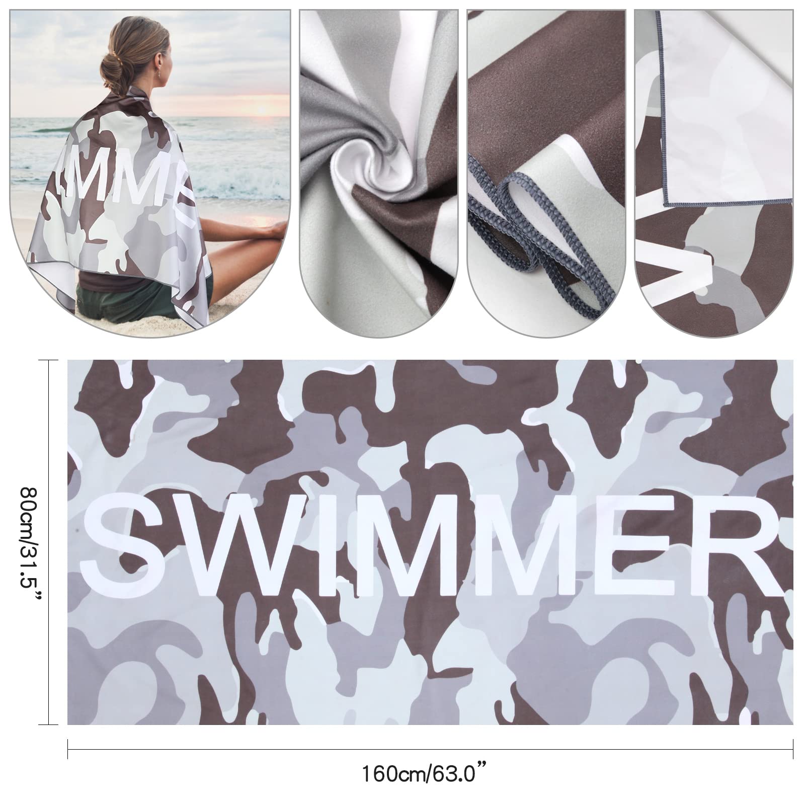 Serviette De Plage En Microfibre Anti Sable, Couverture De Plage Legere Anti Sable Et A Sechage Rapide Grande Couverture De Pique150x70cm 92310815