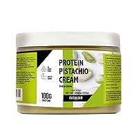 Vista 19 de EATALIAN by AMZ BETTER Crema de proteína de pistacho crujiente untable 7 oz/200 gr, crema de pistacho con granos, pasta de proteínas, sabor dulce