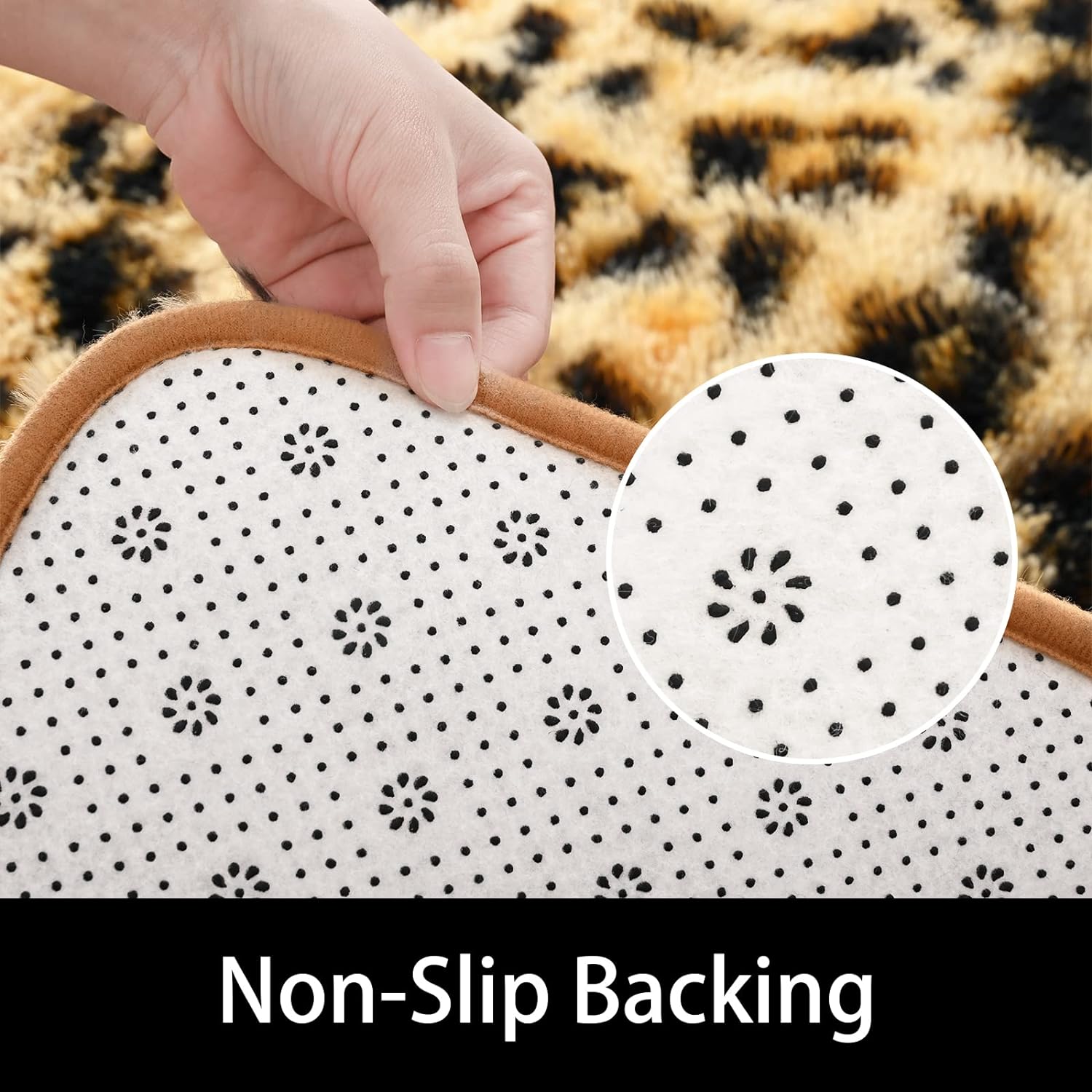 Amearea Fluffy Leopard Rug, Premium Cheetah Print Rugs, Soft Comfy Faux Fur Animal Carpet for Kids Room Bedroom, Living, Shaggy Teen Room Home Decor, Khaki 4x6 Feet - Image 4