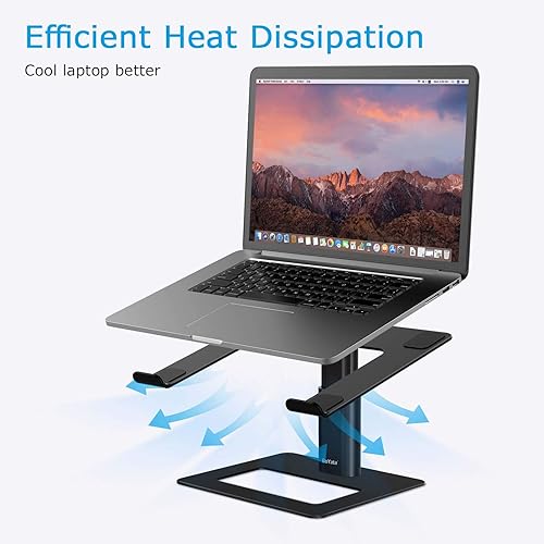 Miniatura 5 de BoYata Laptop Stand, Ergonomic Aluminum Height Adjustable Computer Stand Laptop Holder for Desk, Compatible with MacBook ProAir, Dell, Lenovo, HP,